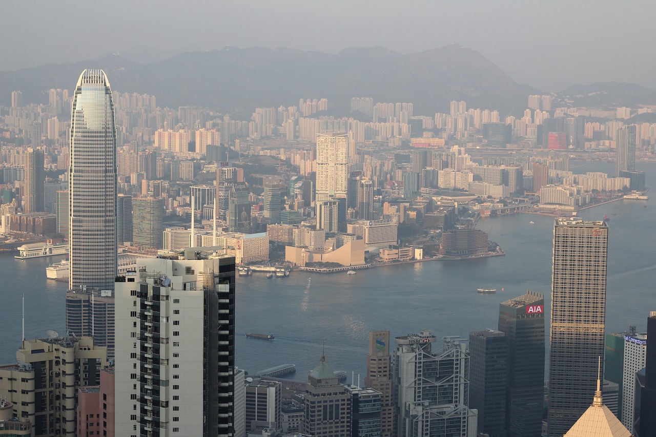 hong kong cityscape downtown free photo