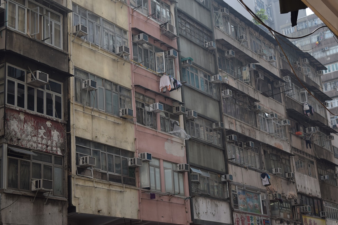 hong kong  slum  china free photo