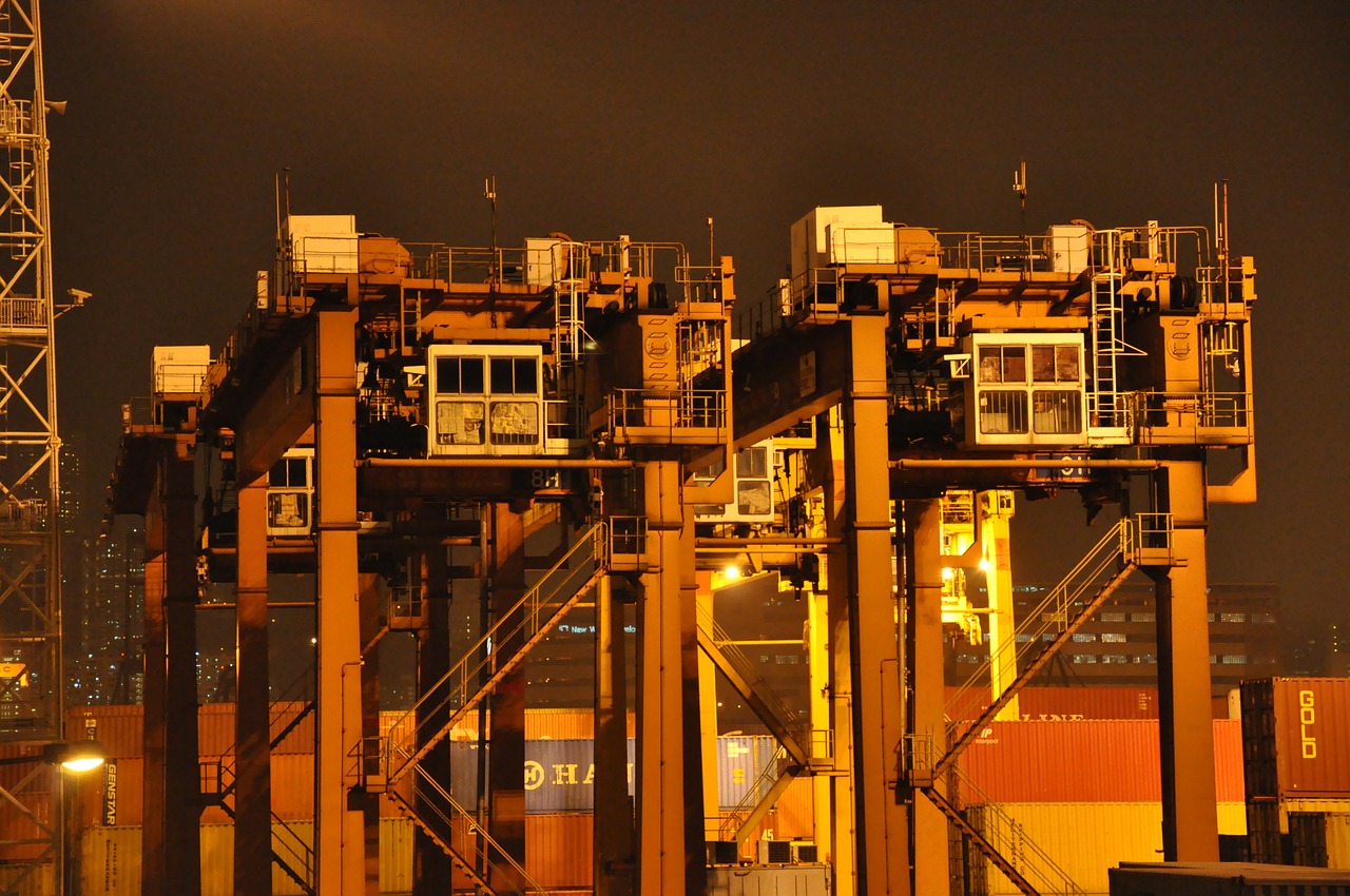 hong kong pier night view free photo