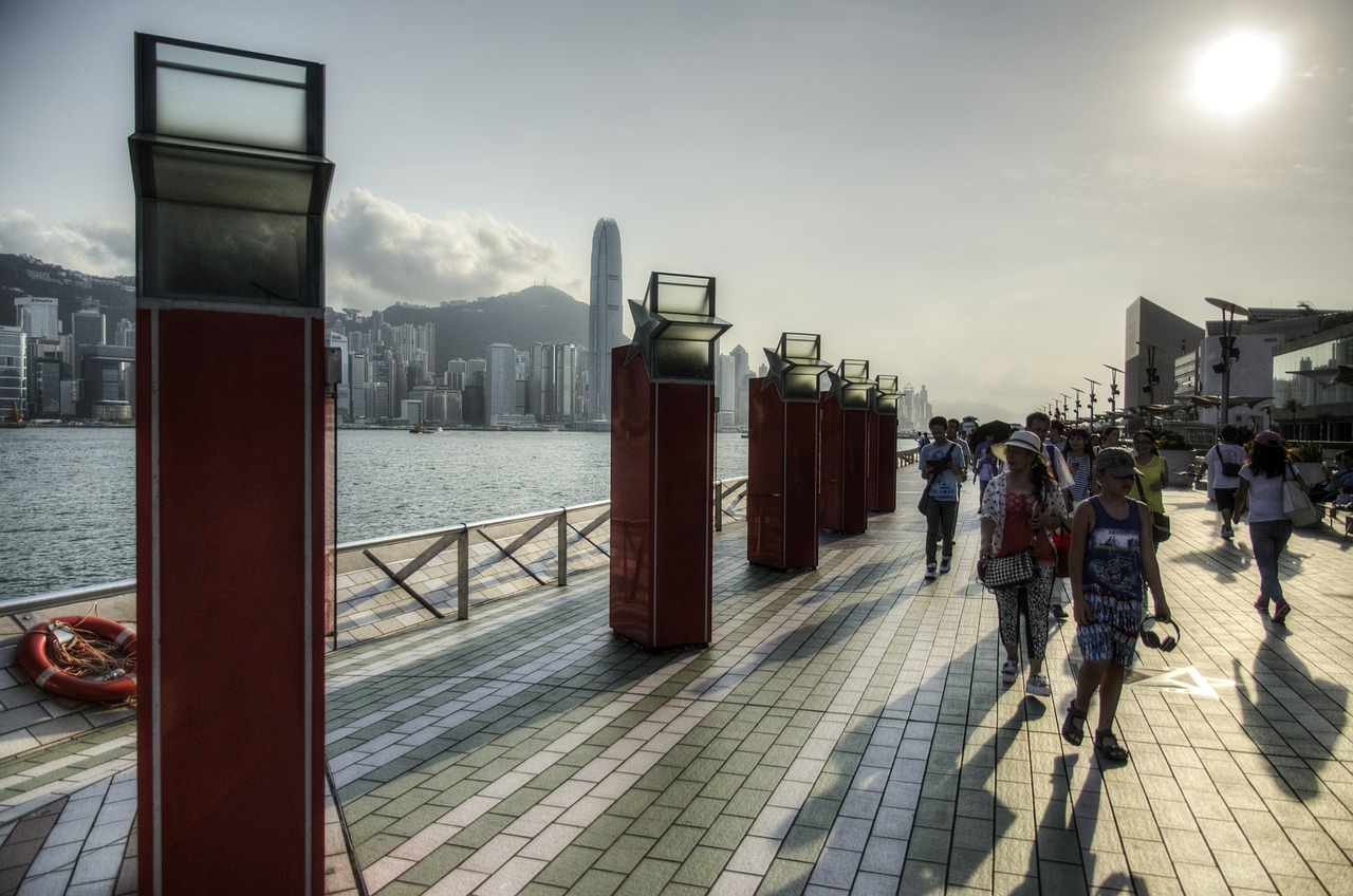 hong kong avenue of stars victoria harbour free photo