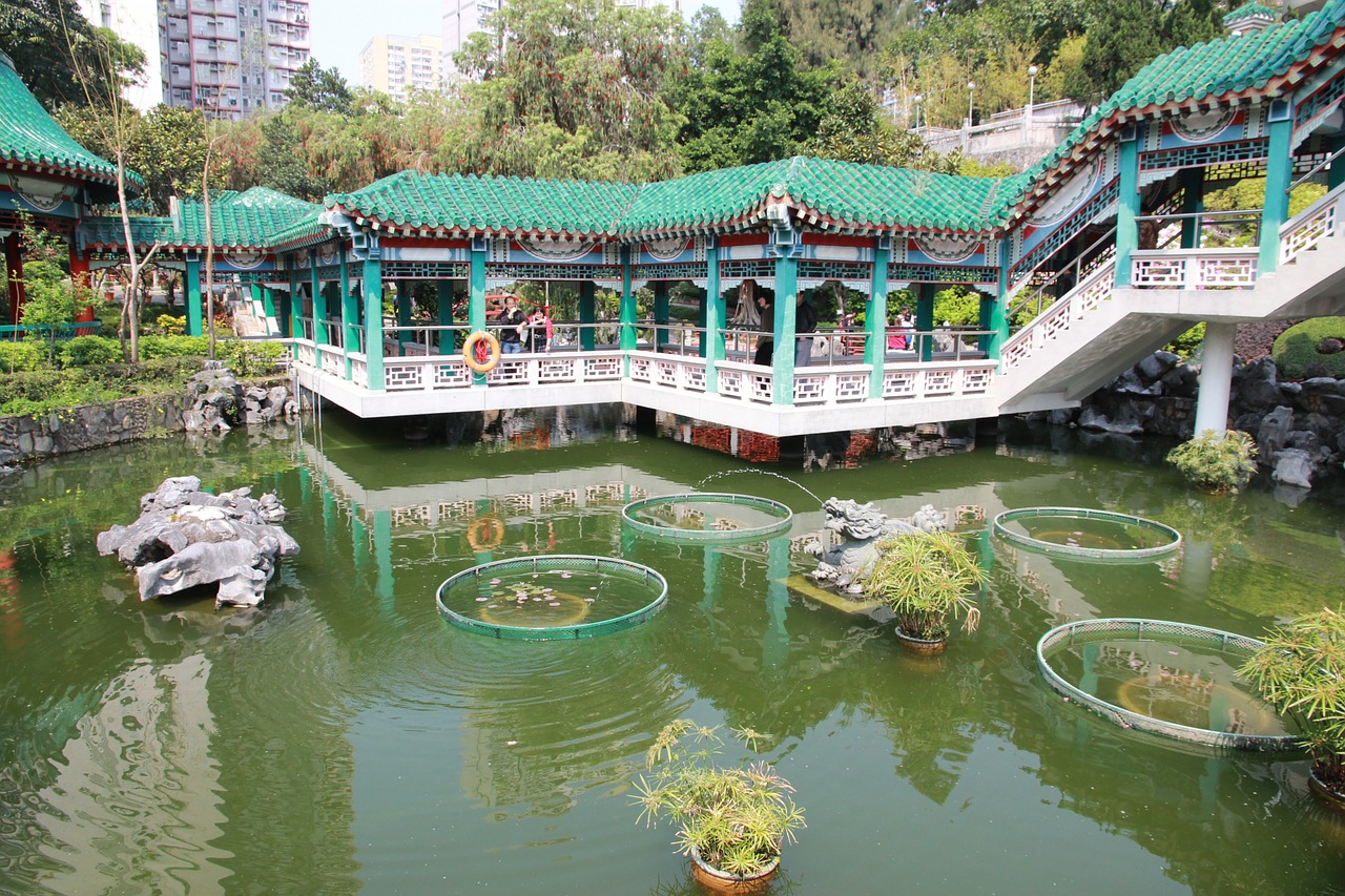 hong kong measure pond free photo