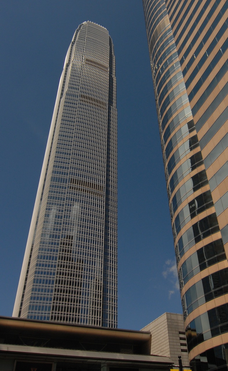 hong kong skyscrapers architecture free photo