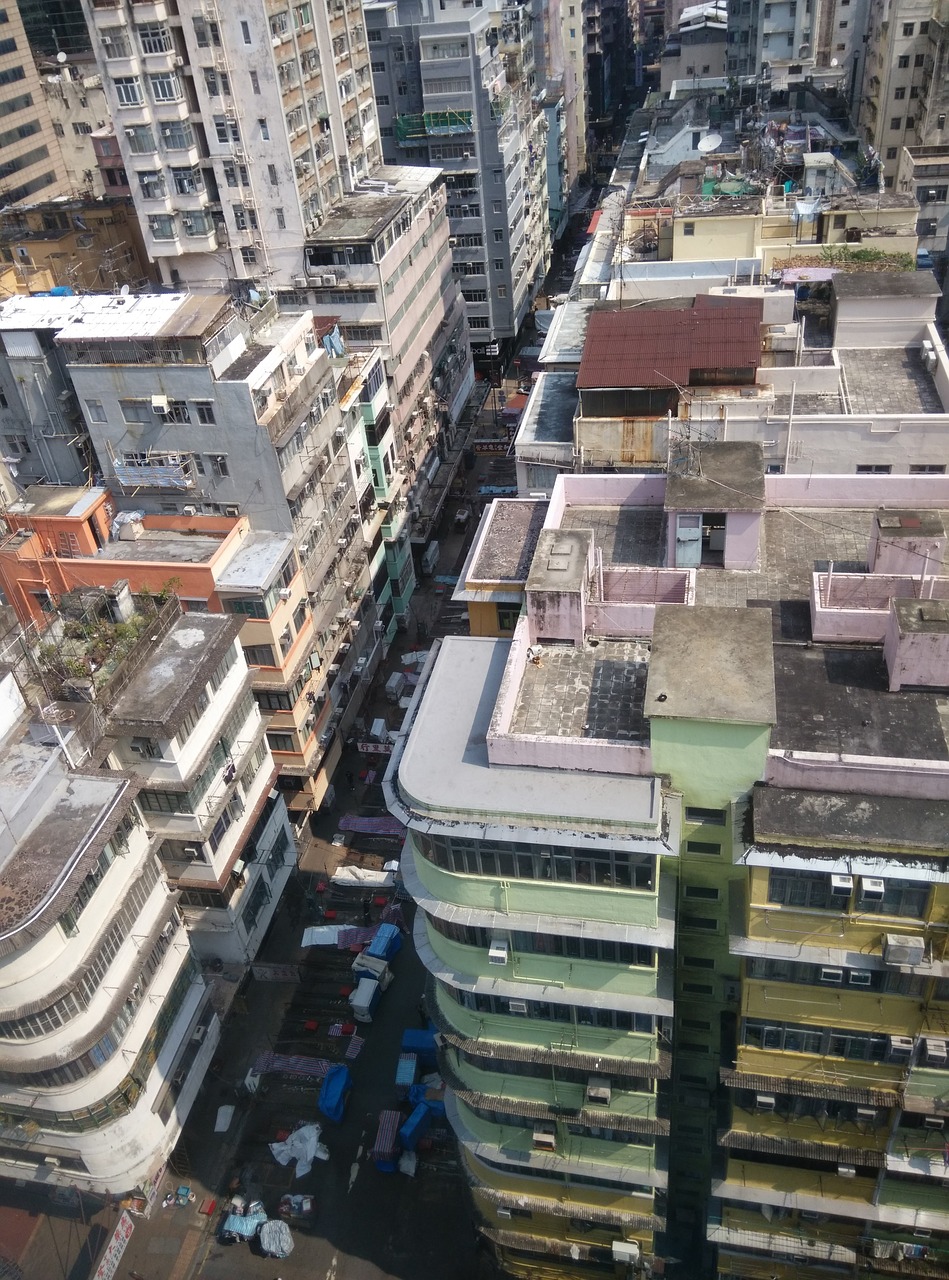 hong kong building skyview free photo
