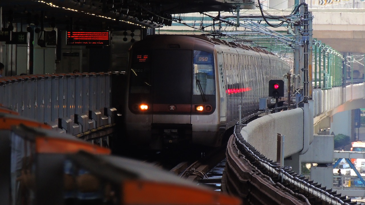 hongkong train rail free photo