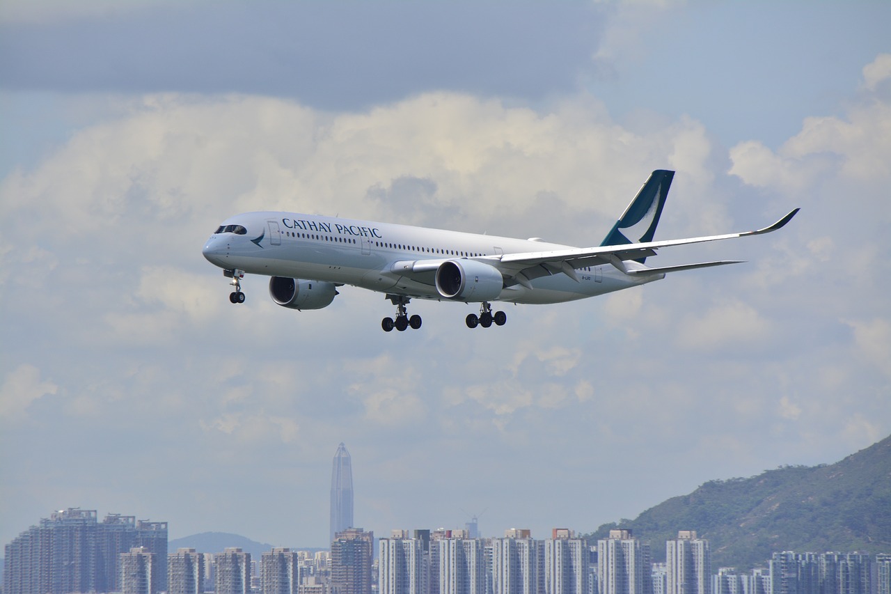 hongkong airport plane free photo