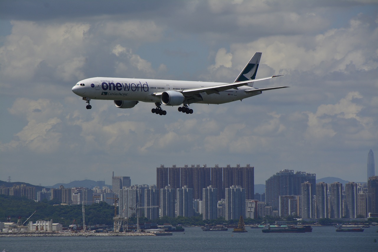 hongkong airport plane free photo