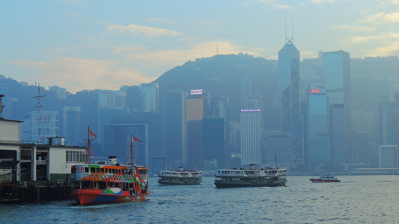 hongkong ferry hong free photo