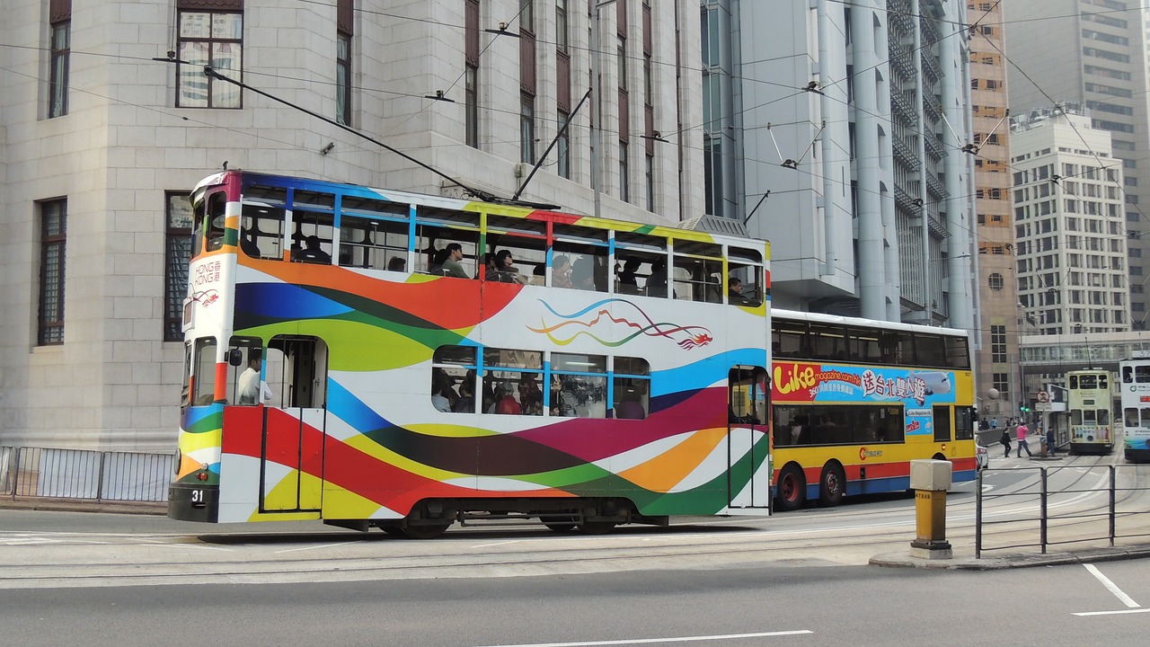 hongkong train city free photo