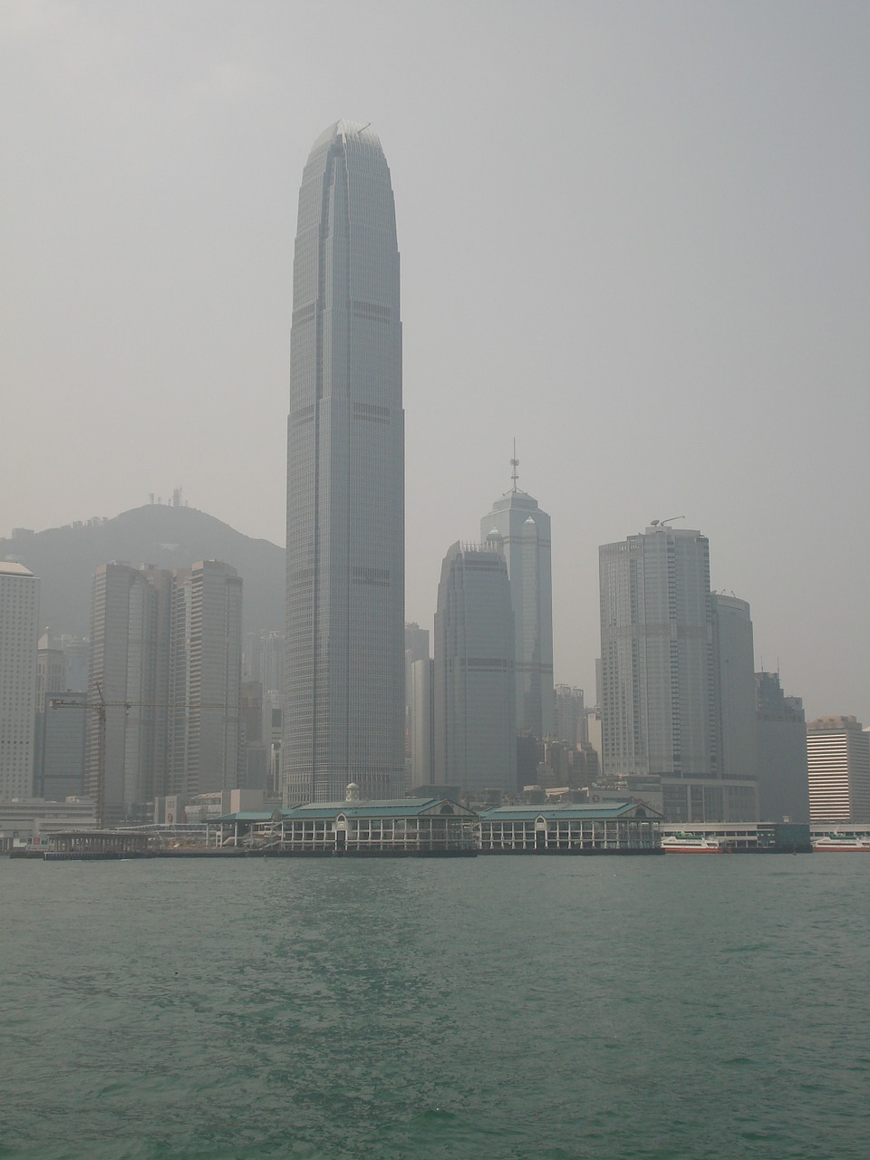 hongkong skyline smog free photo