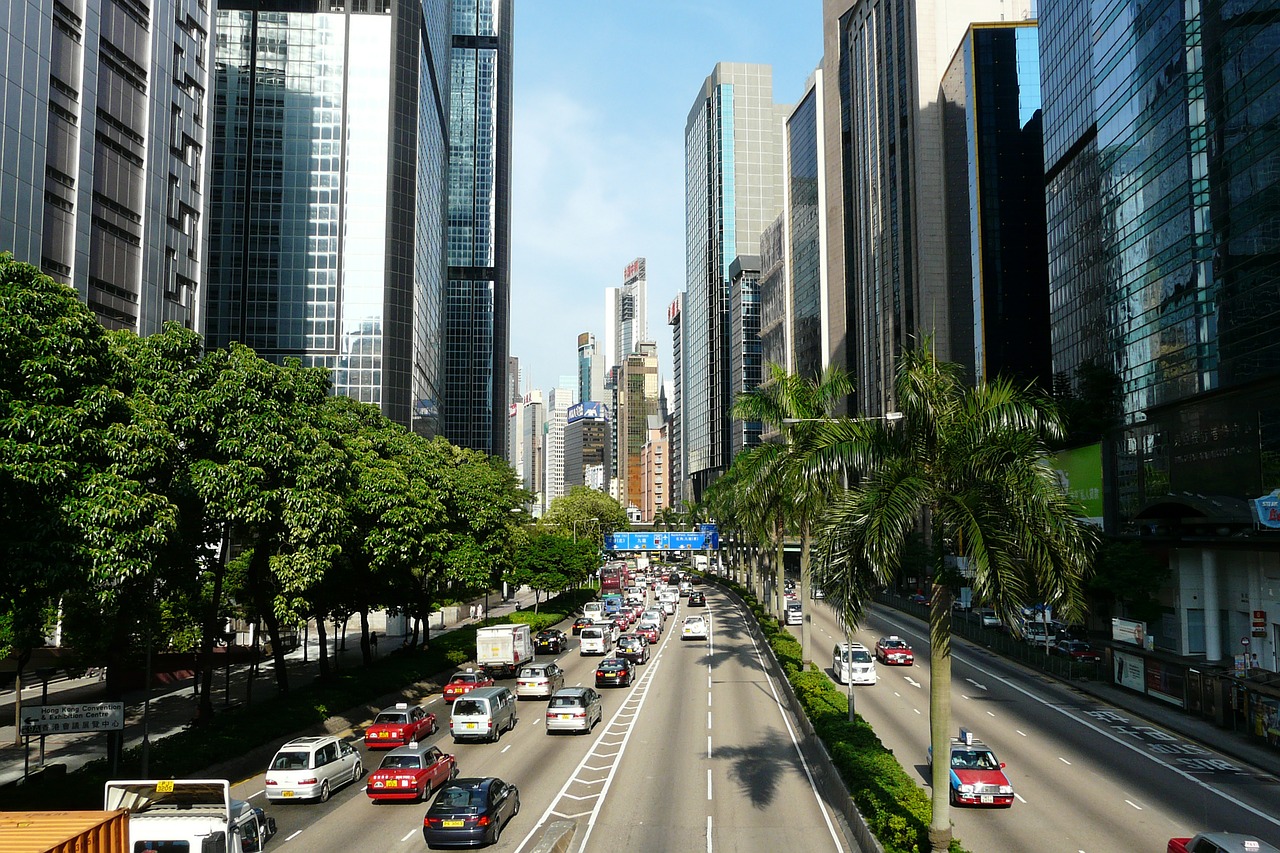 hongkong traffic asia free photo