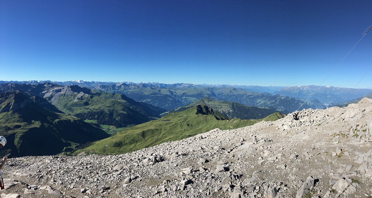 horizon panorama mountains free photo