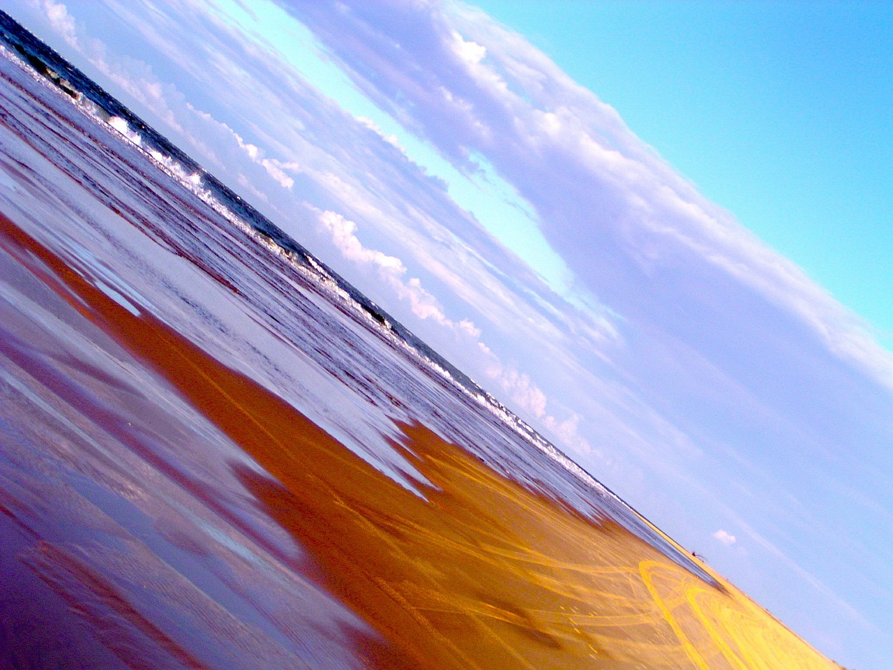 horizon beach coastline free photo