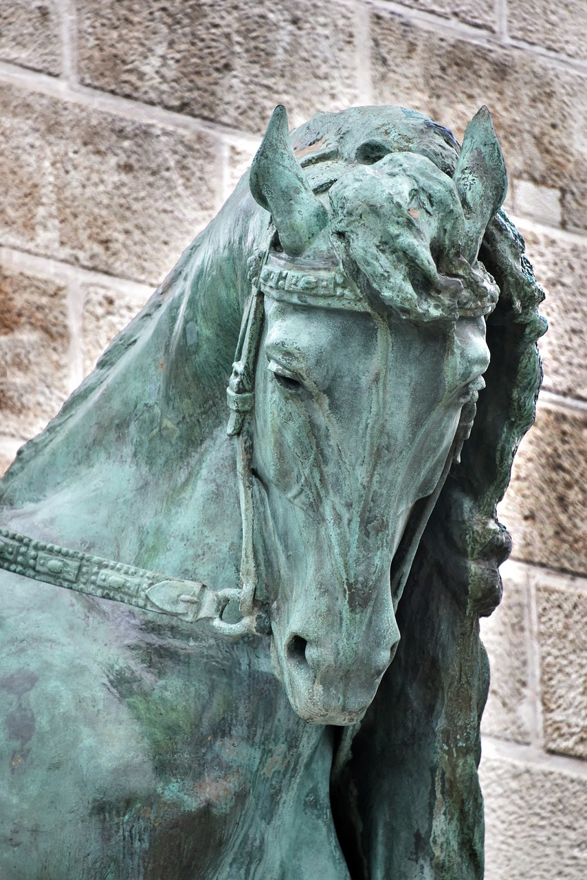 horse bronze statue free photo