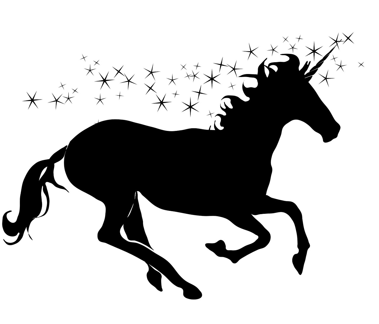 horse unicorn run free photo