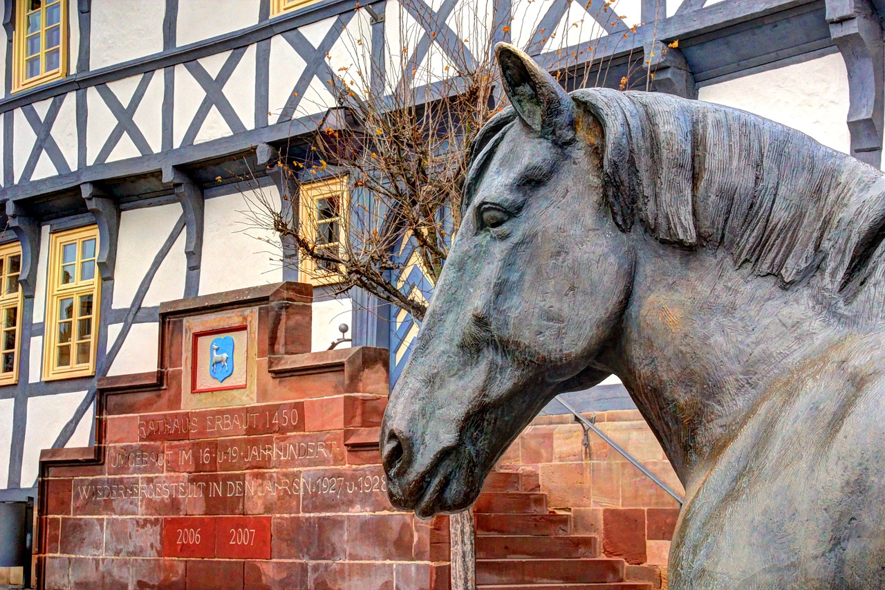 horse bronze sculpture free photo