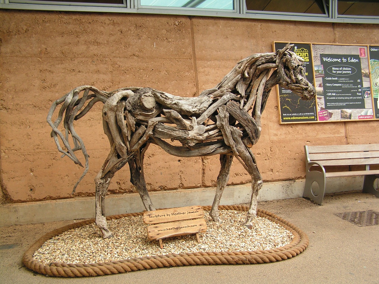 horse drift wood art free photo