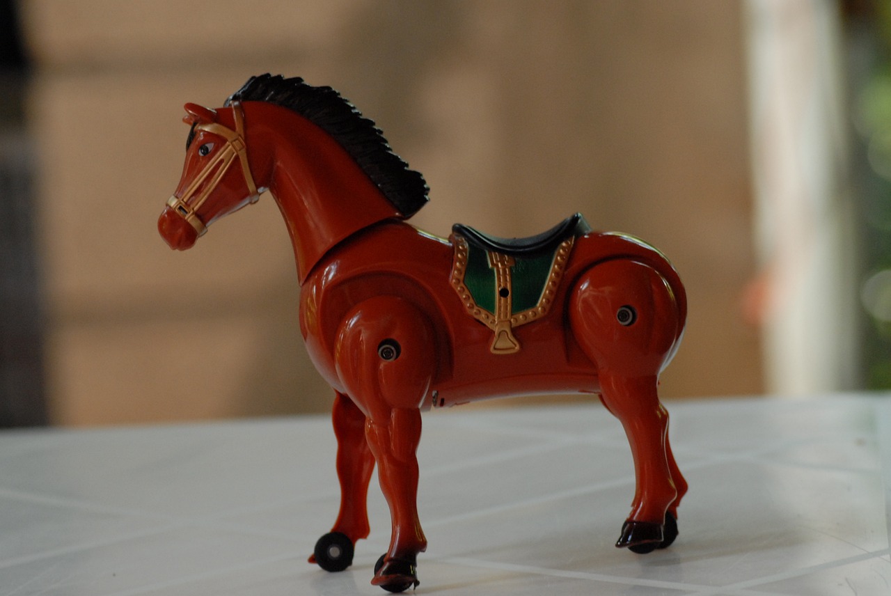 horse toy child free photo