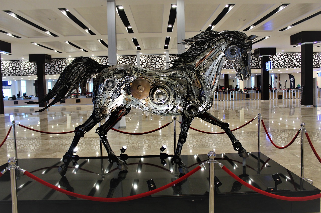 horse artistic sculpture free photo