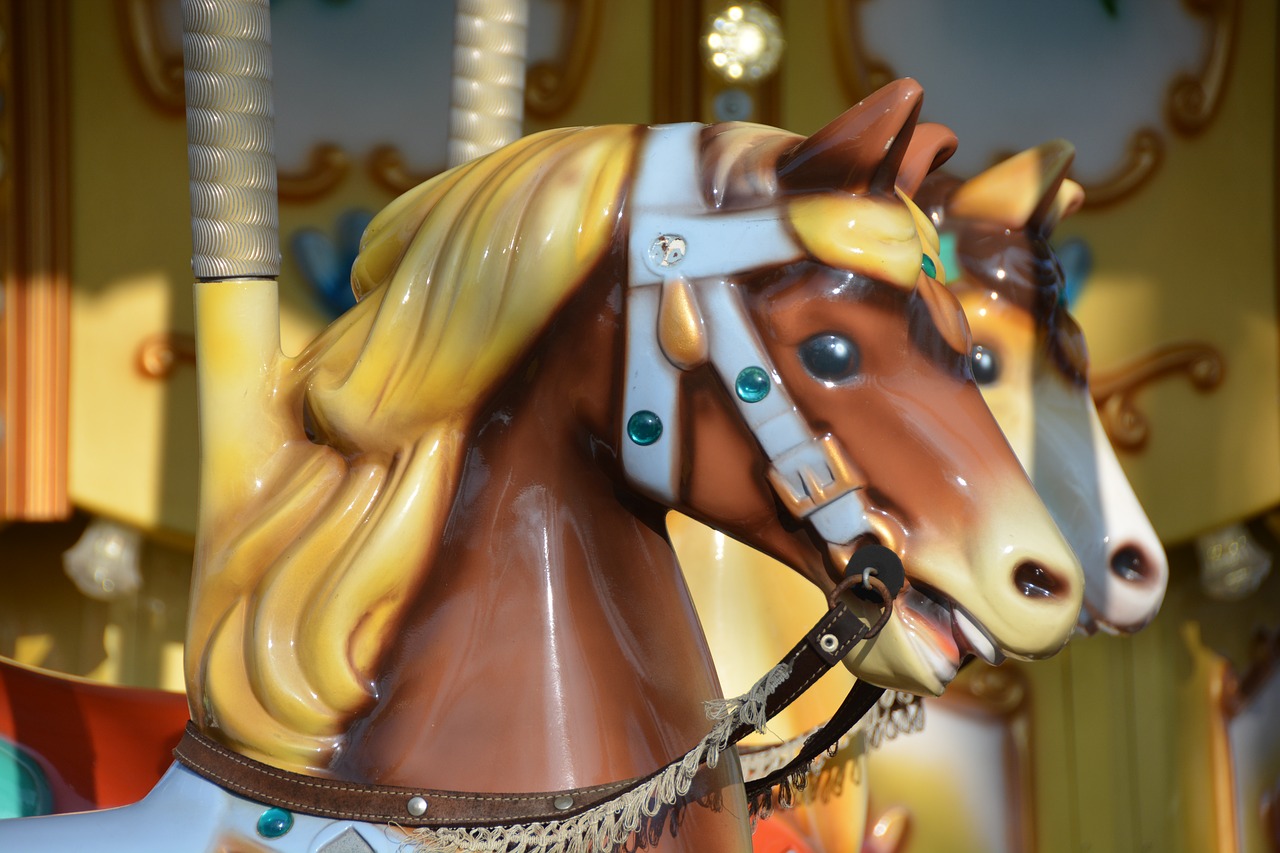 horse manege carousel free photo
