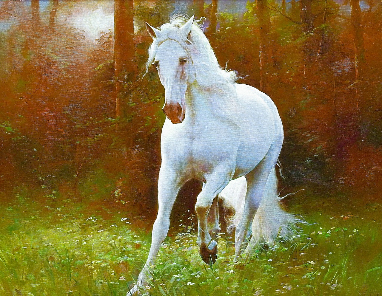 Сонник видеть лошадь. Спартако Ломбардо лошади. «Белый конь», 1898;. Красивая белая лошадь. Кони в живописи.