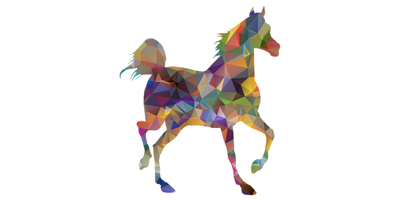 horse  low poly  animal free photo