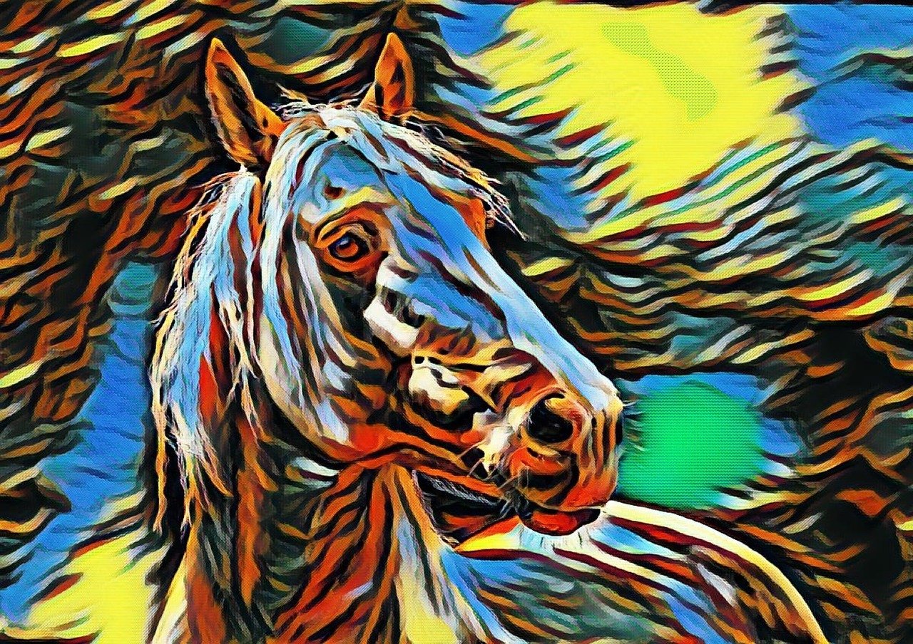 horse  colorful  animal free photo