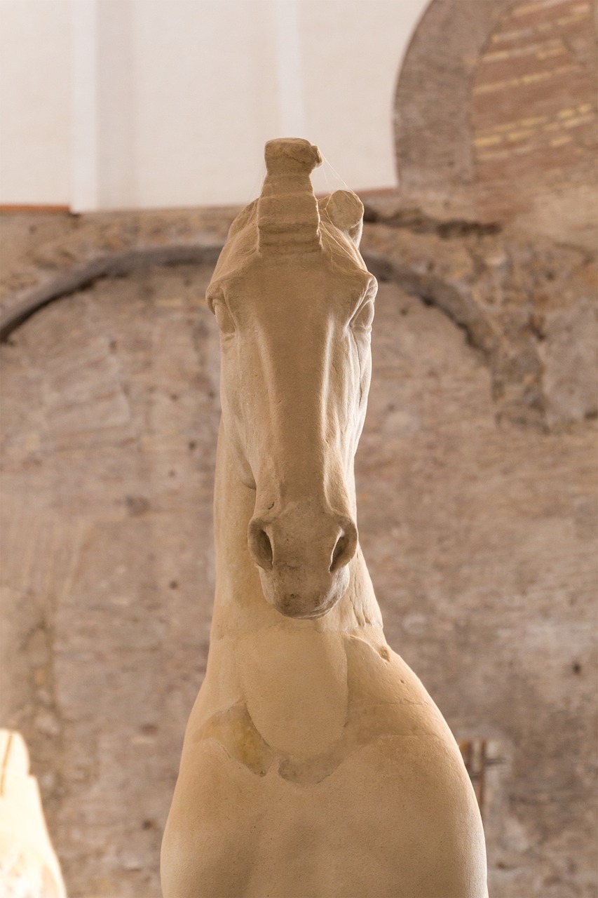 horse statue rome free photo
