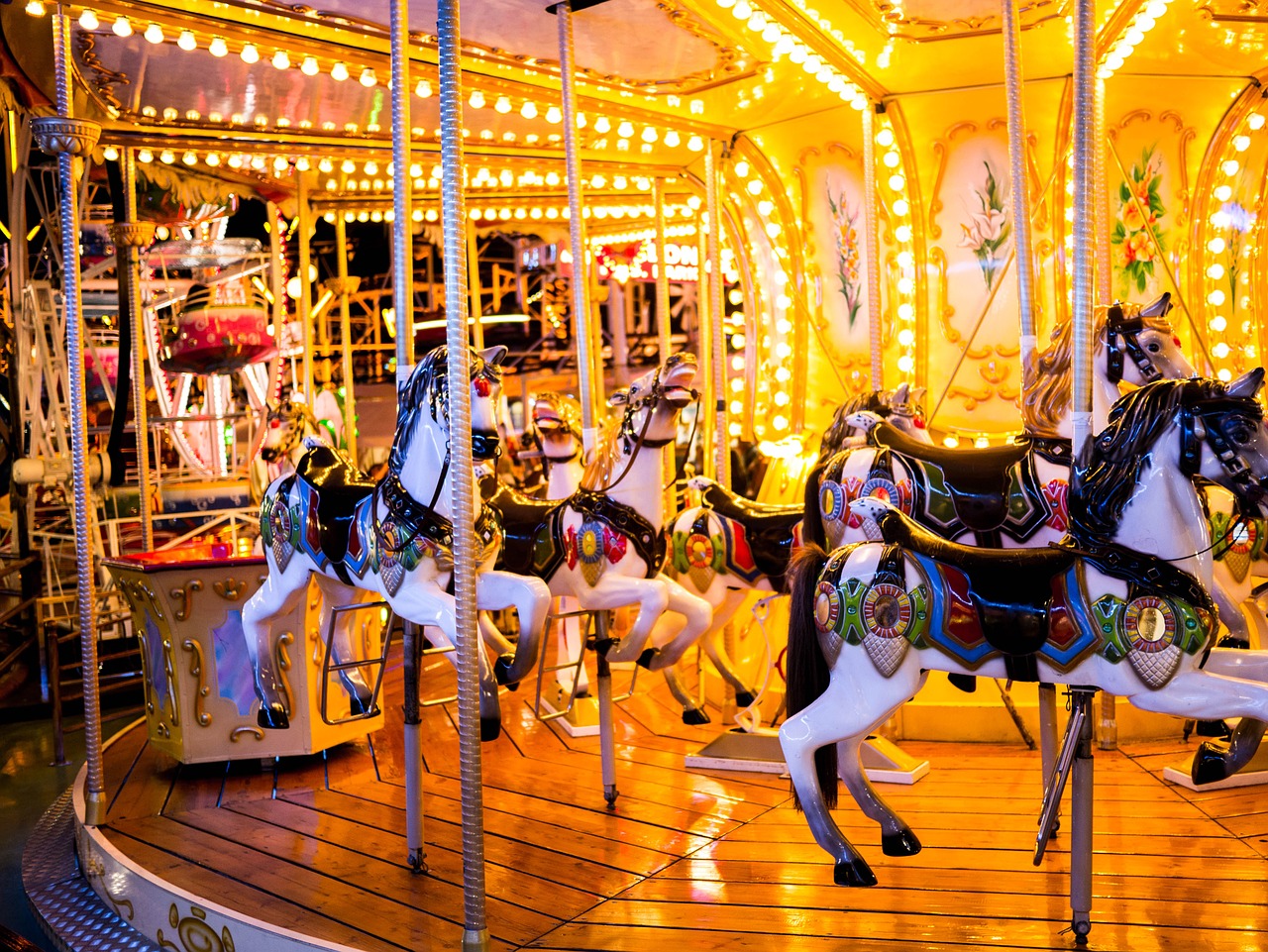 horse carousel entertainment free photo