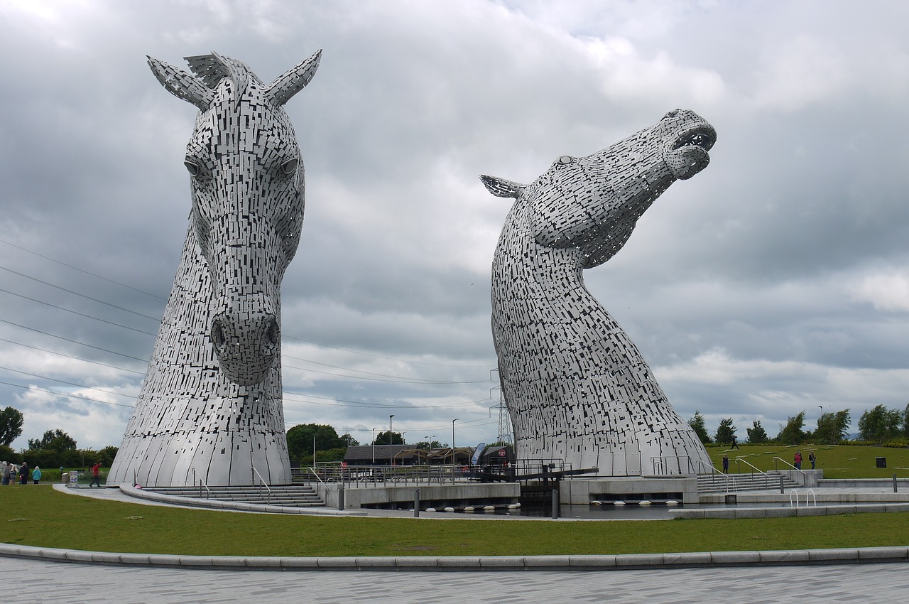 horse head kelpies scotland great artwork free photo