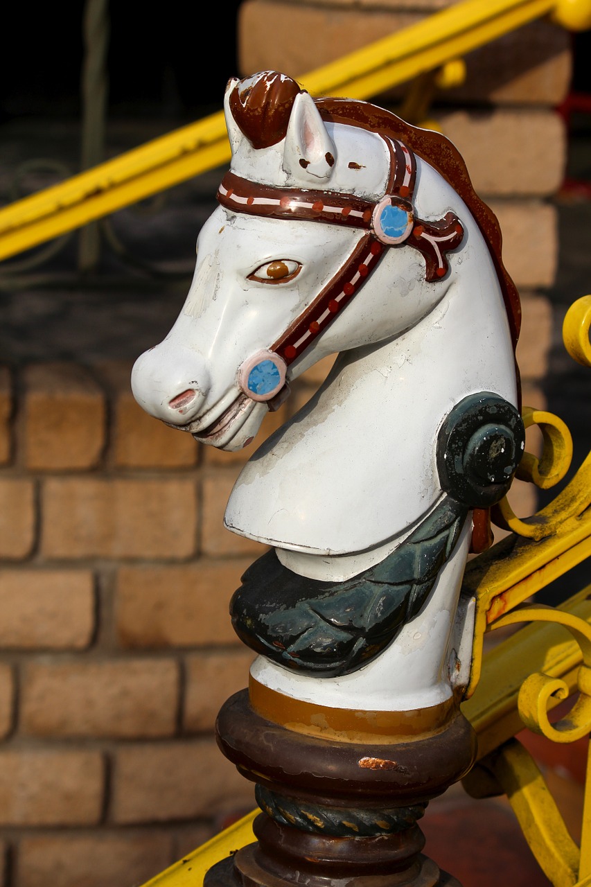 horse head figurine carousel horse free photo