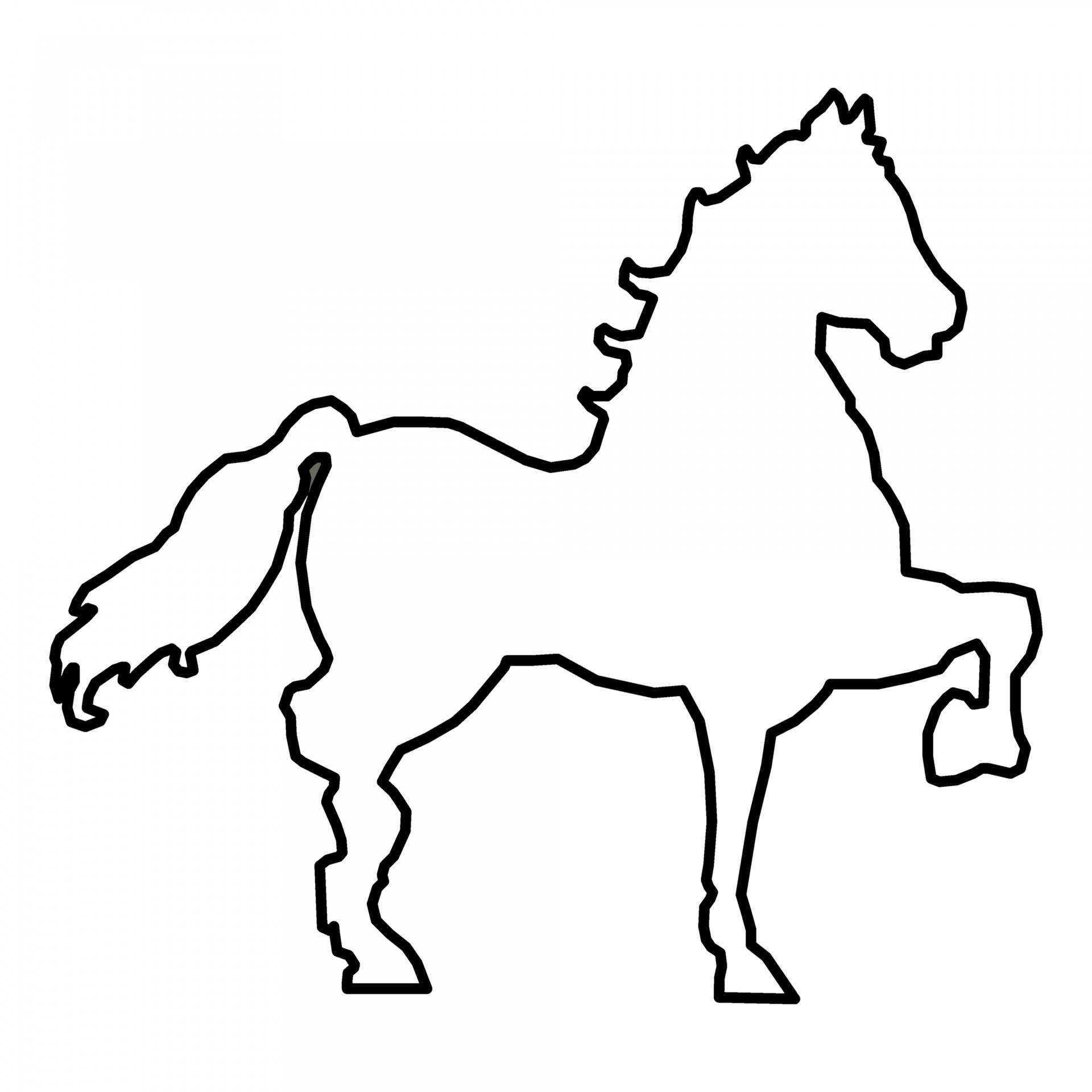 horse silhouette outline free photo
