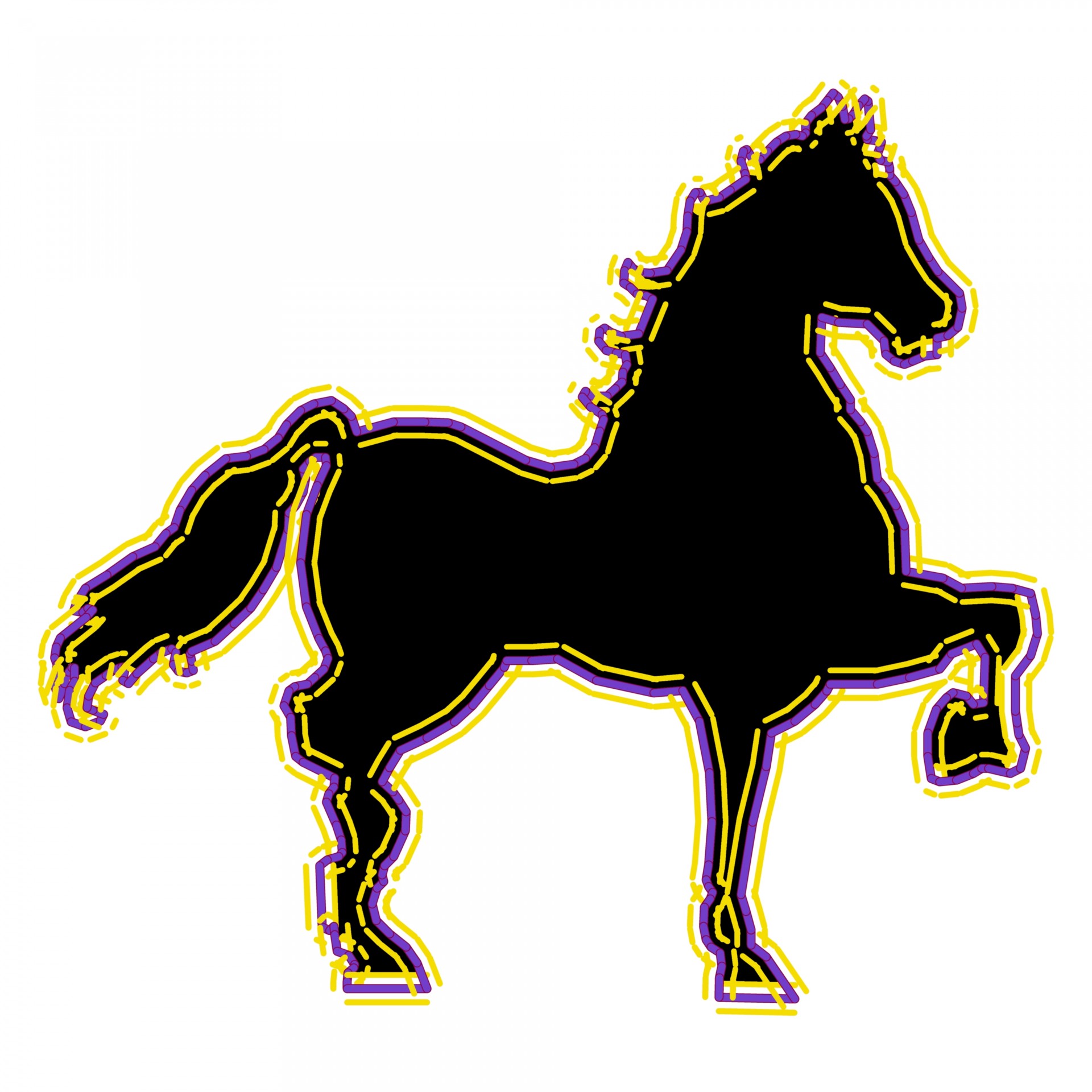 horse silhouette black free photo