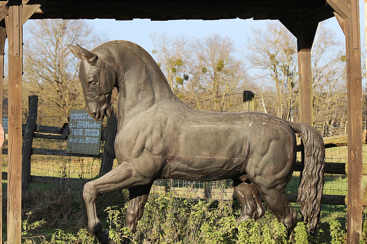 horse statue horse old free photo