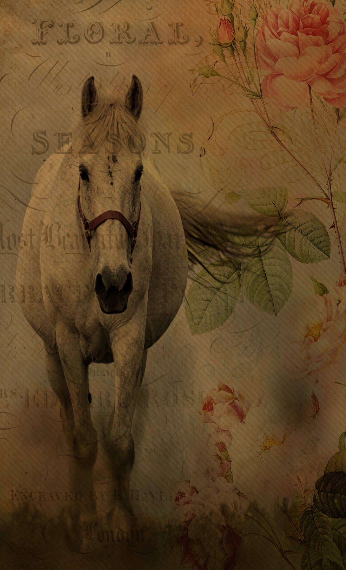 horse white grey free photo