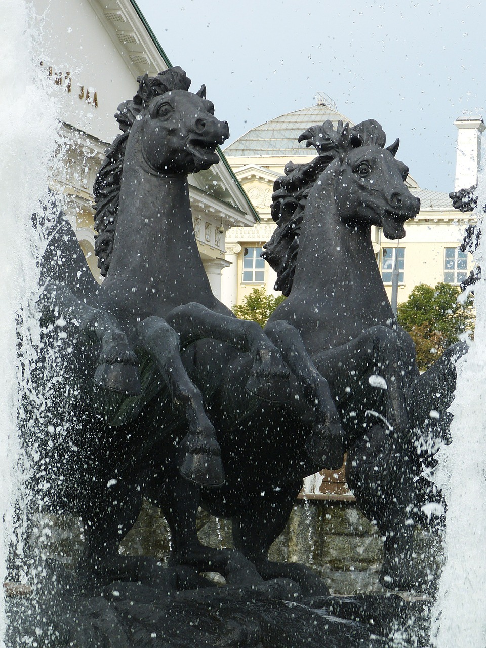 horses fountain moscow free photo