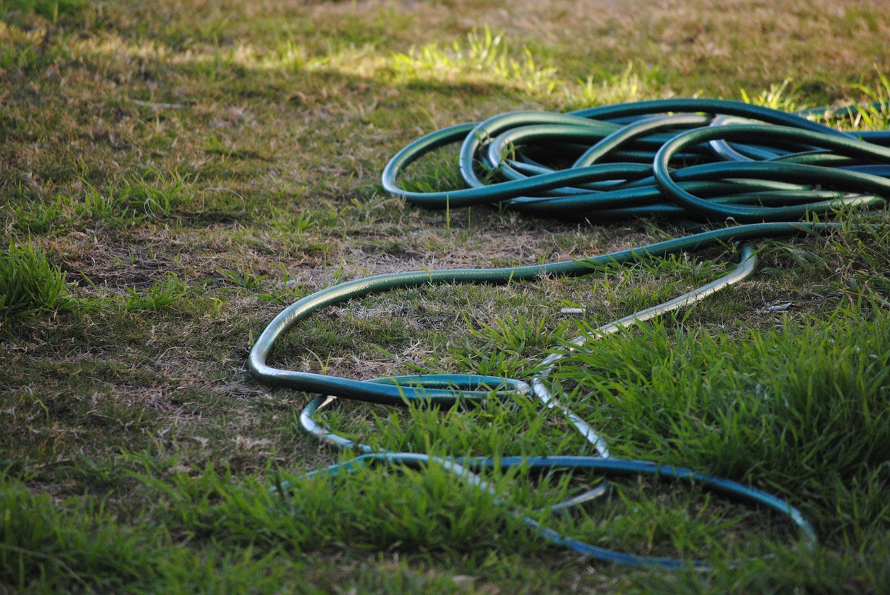 hose grass garden free photo