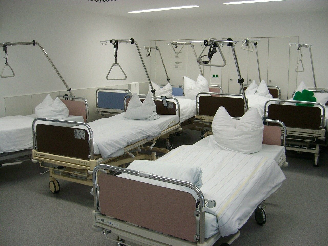 hospital bedside beds free photo