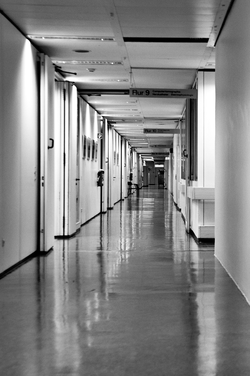 hospital hospital corridor long corridor free photo