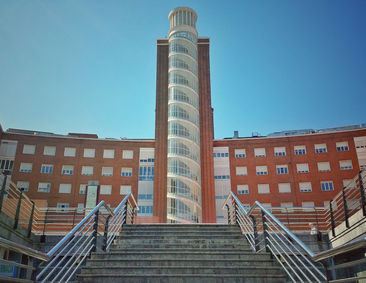 hospital stairs architecture free photo