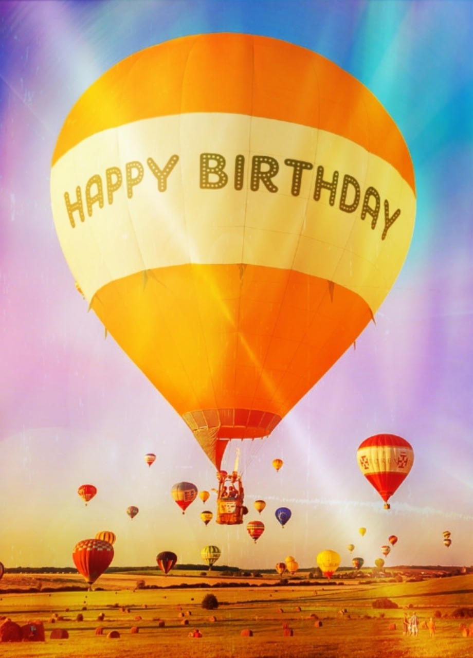 hot air balloon balloon greeting card free photo