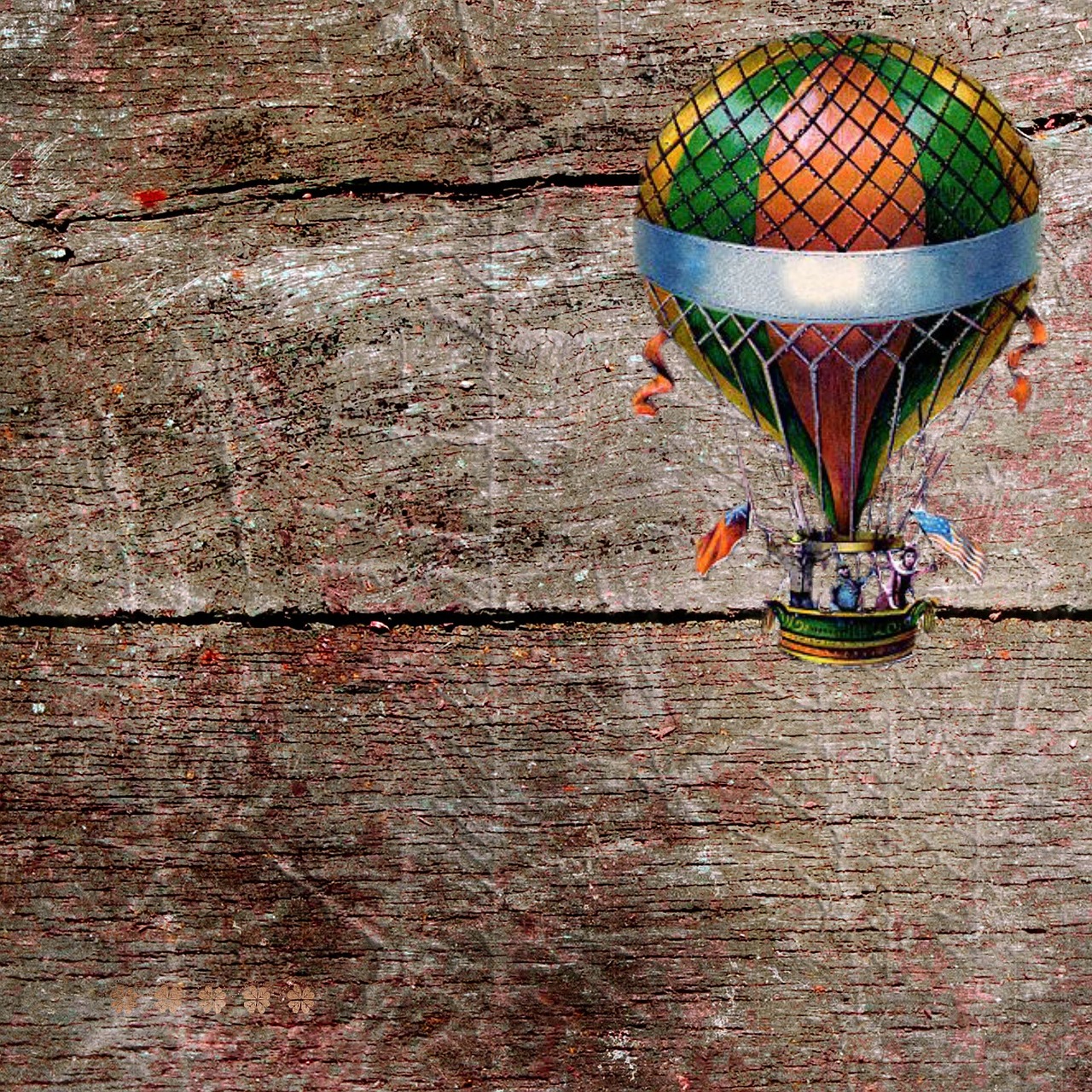 hot air balloon background grunge free photo