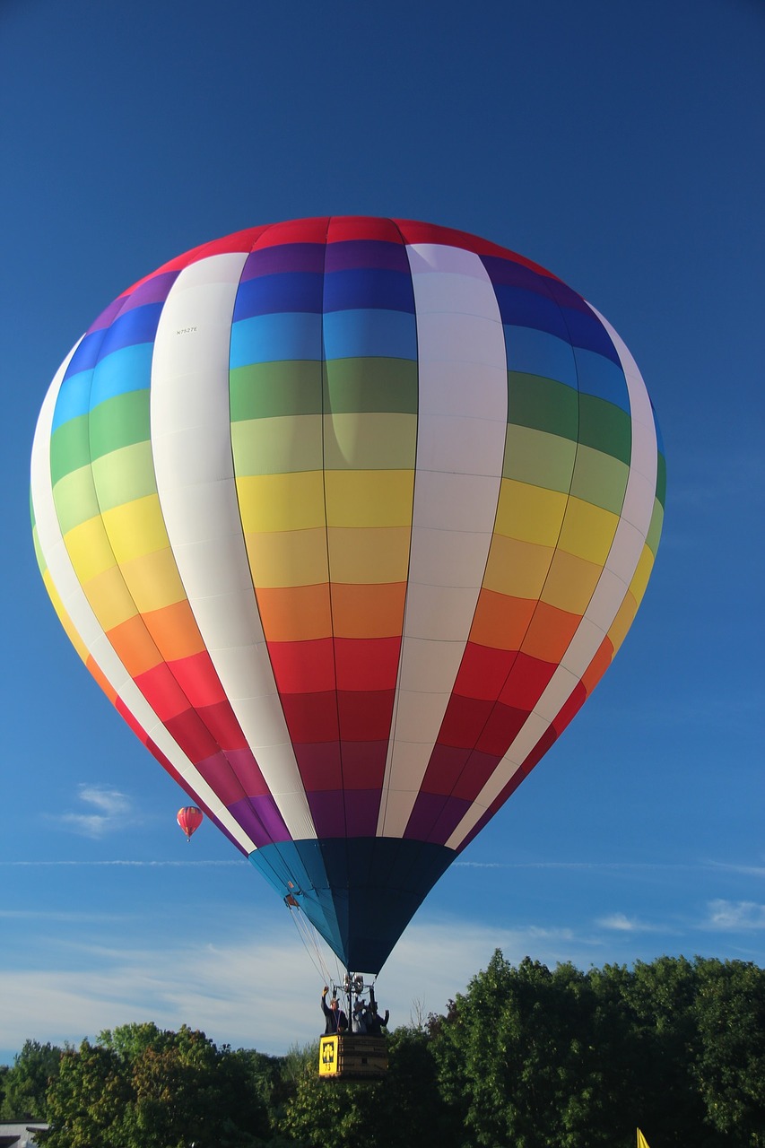 hot air balloon sky flying free photo