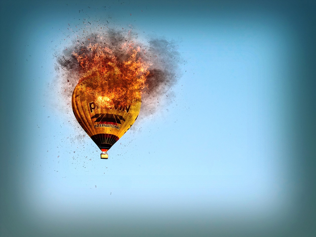 hot air balloon fire hot air balloon ride free photo