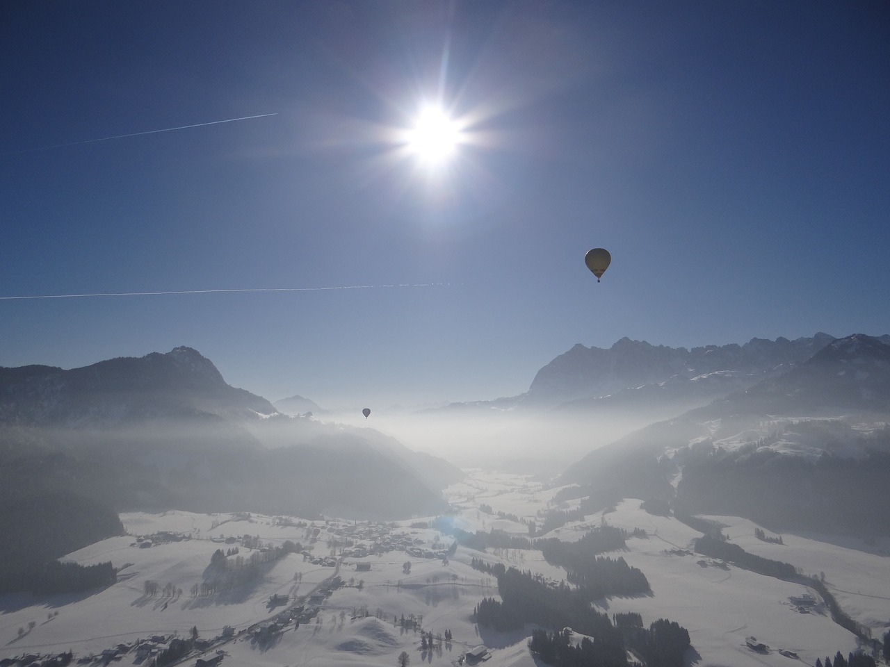 hot air balloon alpine so free photo