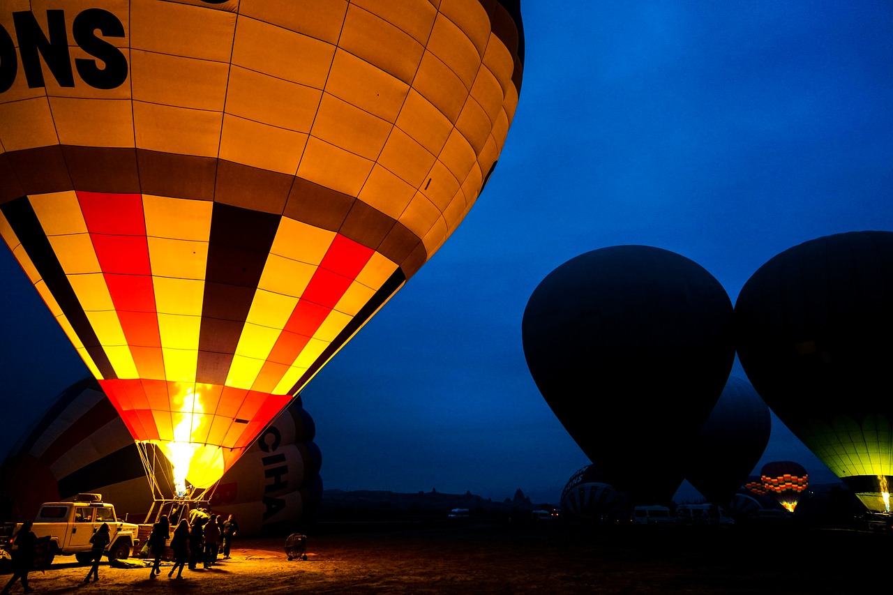 hot air balloon early in the morning light free photo