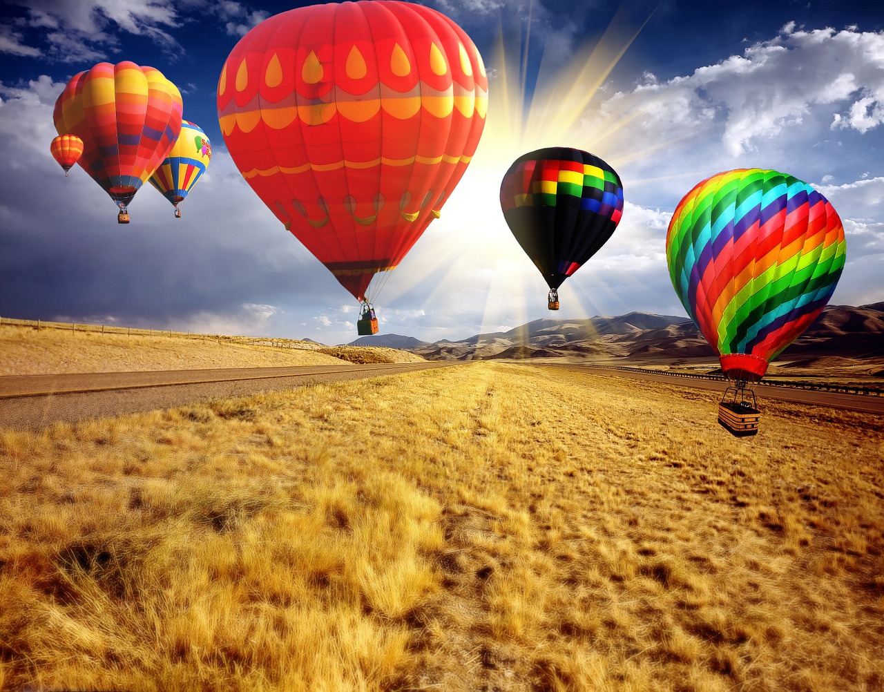 hot air balloon balloon floating free photo