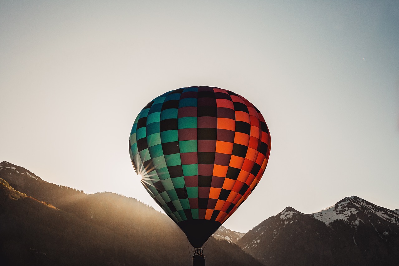 hot air balloon sky sunrise free photo