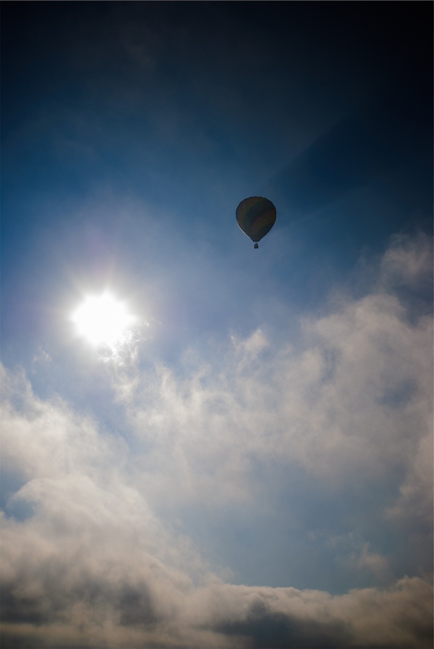 hot air balloon blue sky free photo