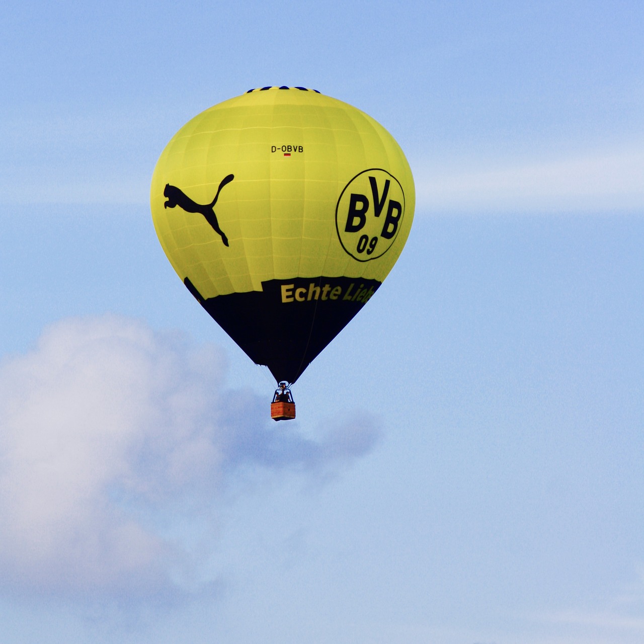 hot air balloon bvb borussia dortmund free photo