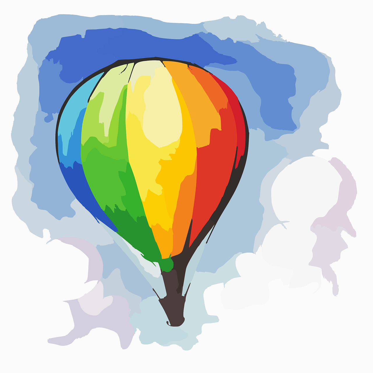 hot air balloon rainbow flow free photo